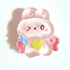 (10 for $16) Bunny Glossy Resin Croc Charm Shoe Charm Jibbit Disney Croc Charms